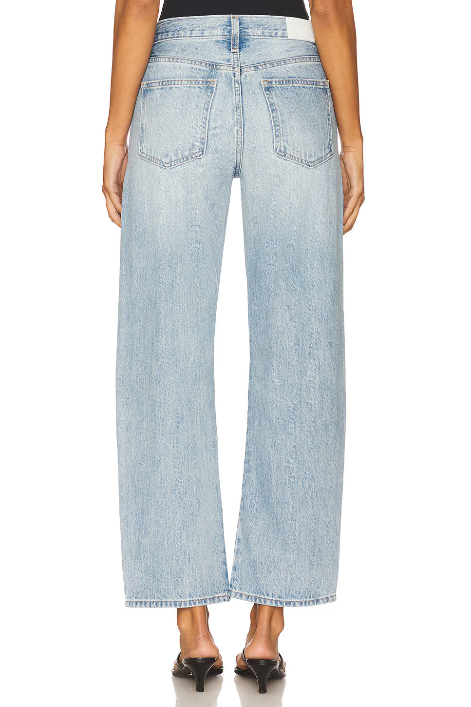 LEXI MID RISE BOWED STRAIGHT PANT - ARIES