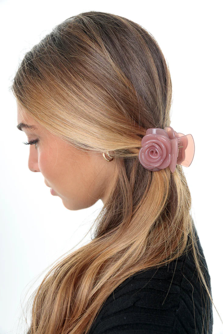 ROSE HAIR CLIP (VARIOUS COLOURS)