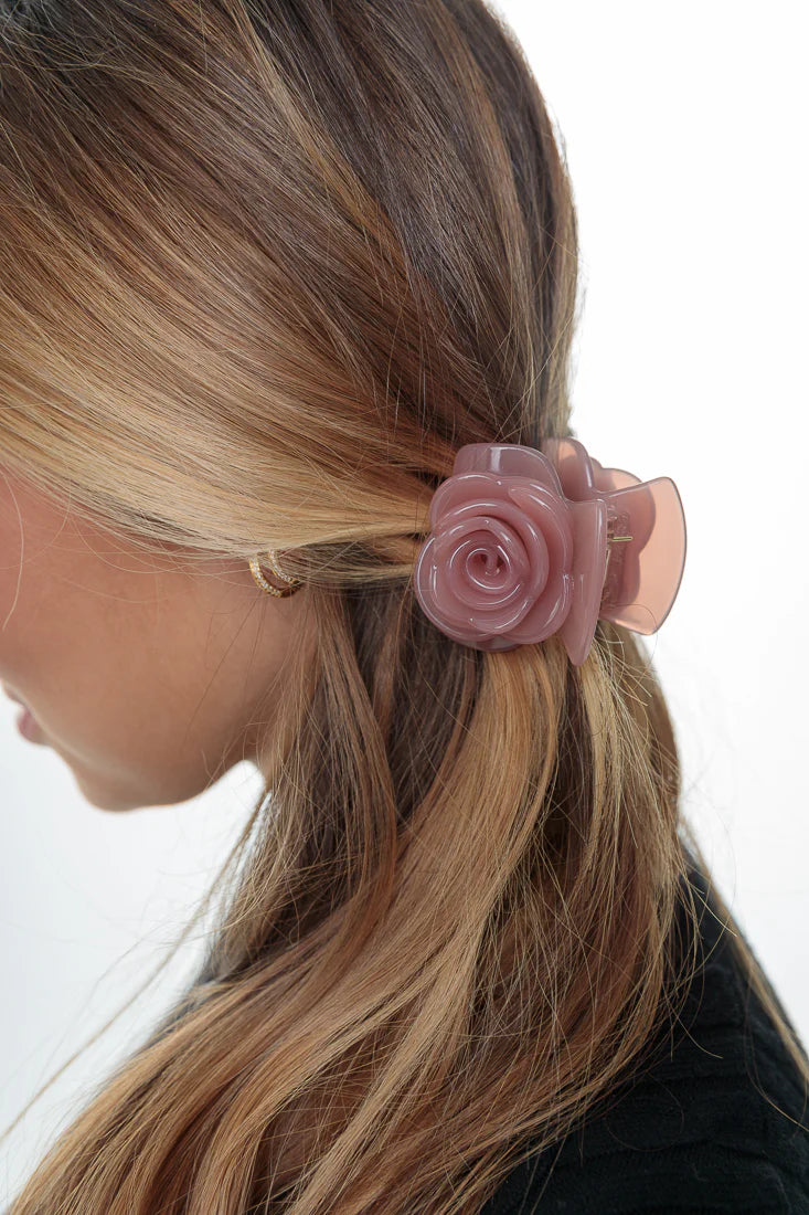 ROSE HAIR CLIP (VARIOUS COLOURS)