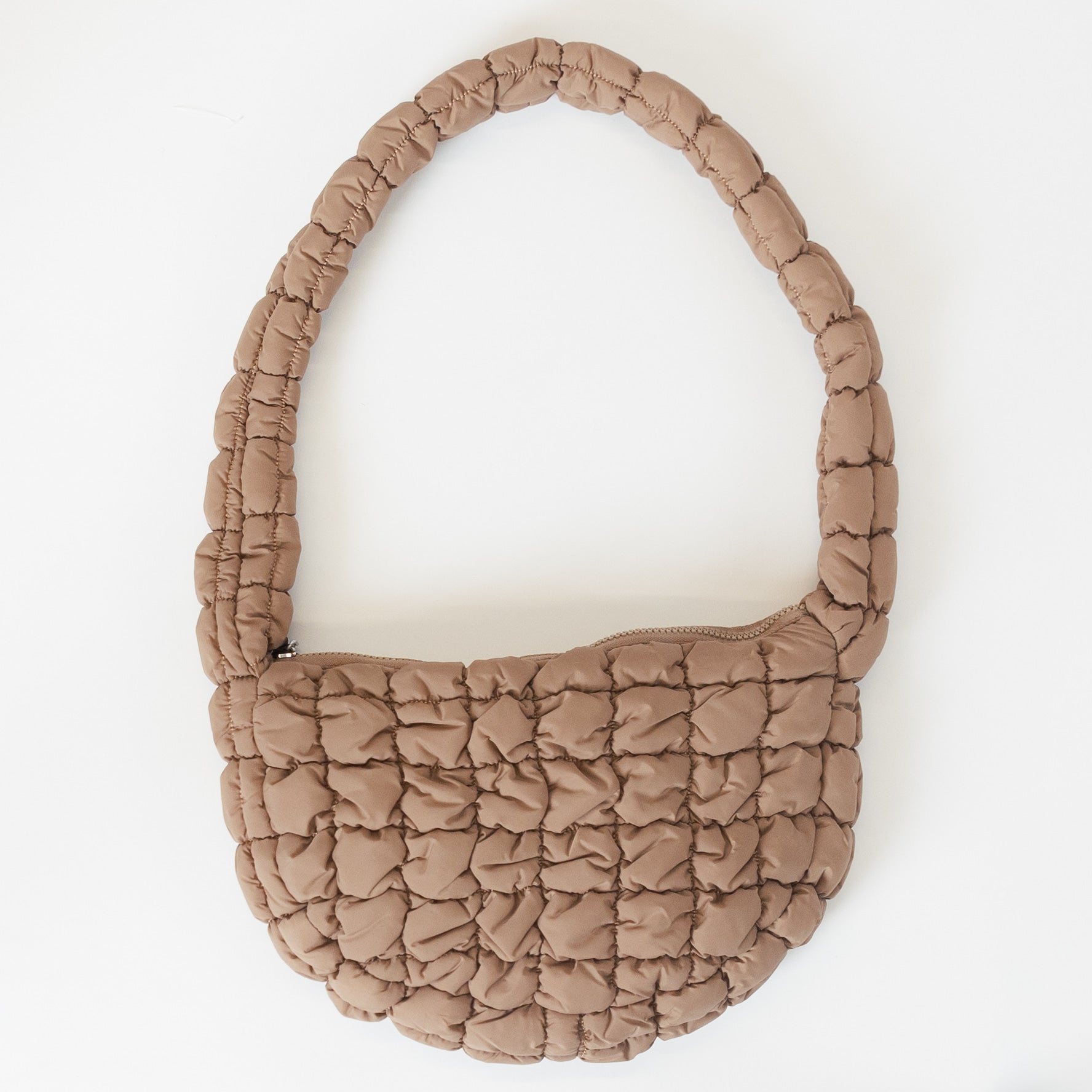 SMALL QUILT BAG - BROWN