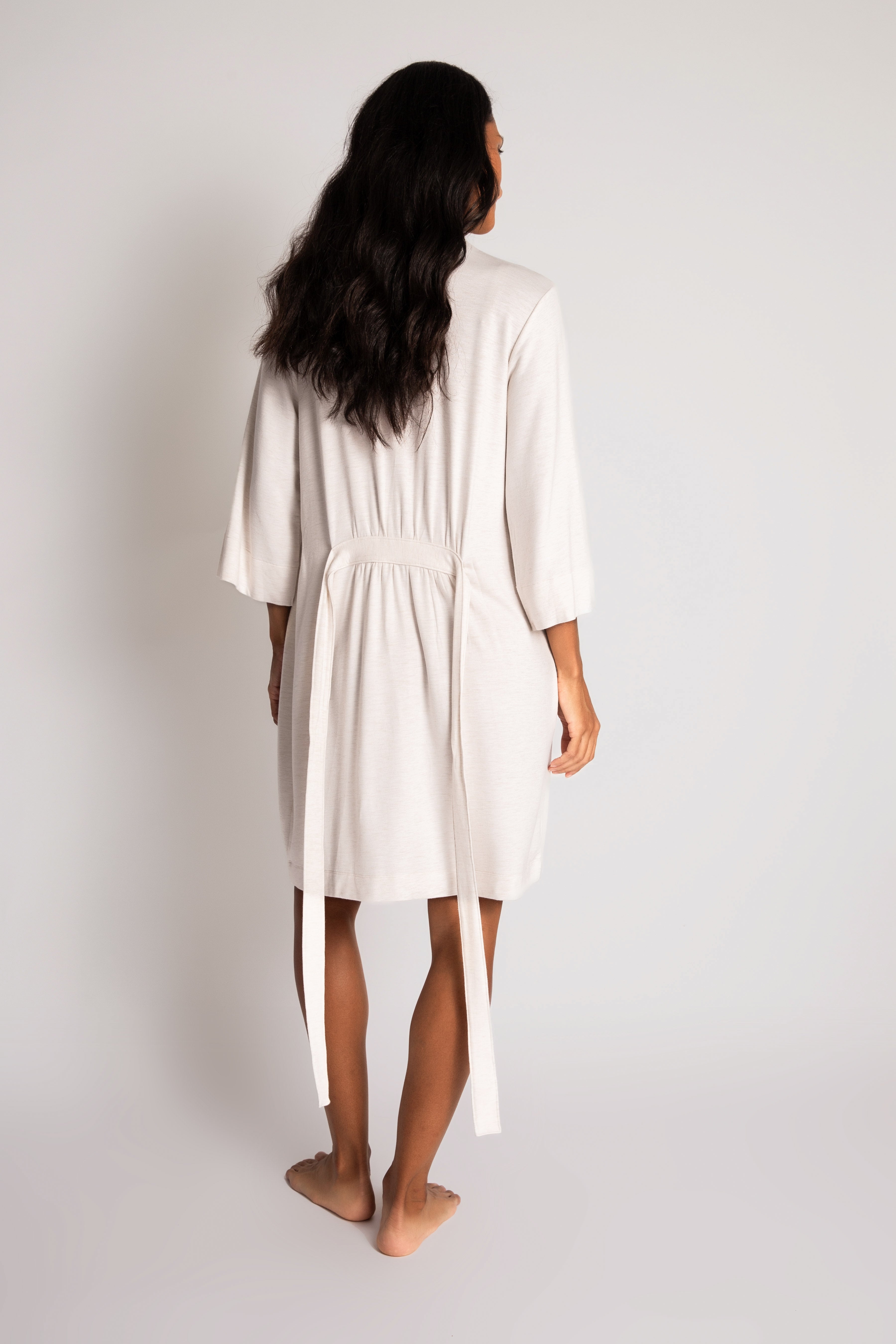 JAMMIE ESSENTIALS - ROBE (OATMEAL)