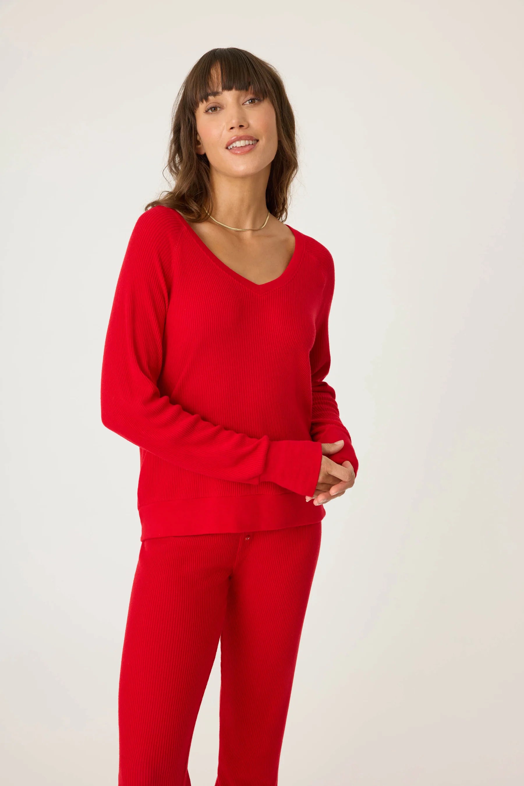 TEXTURED ESSENTIALS - LONG SLEEVE TOP