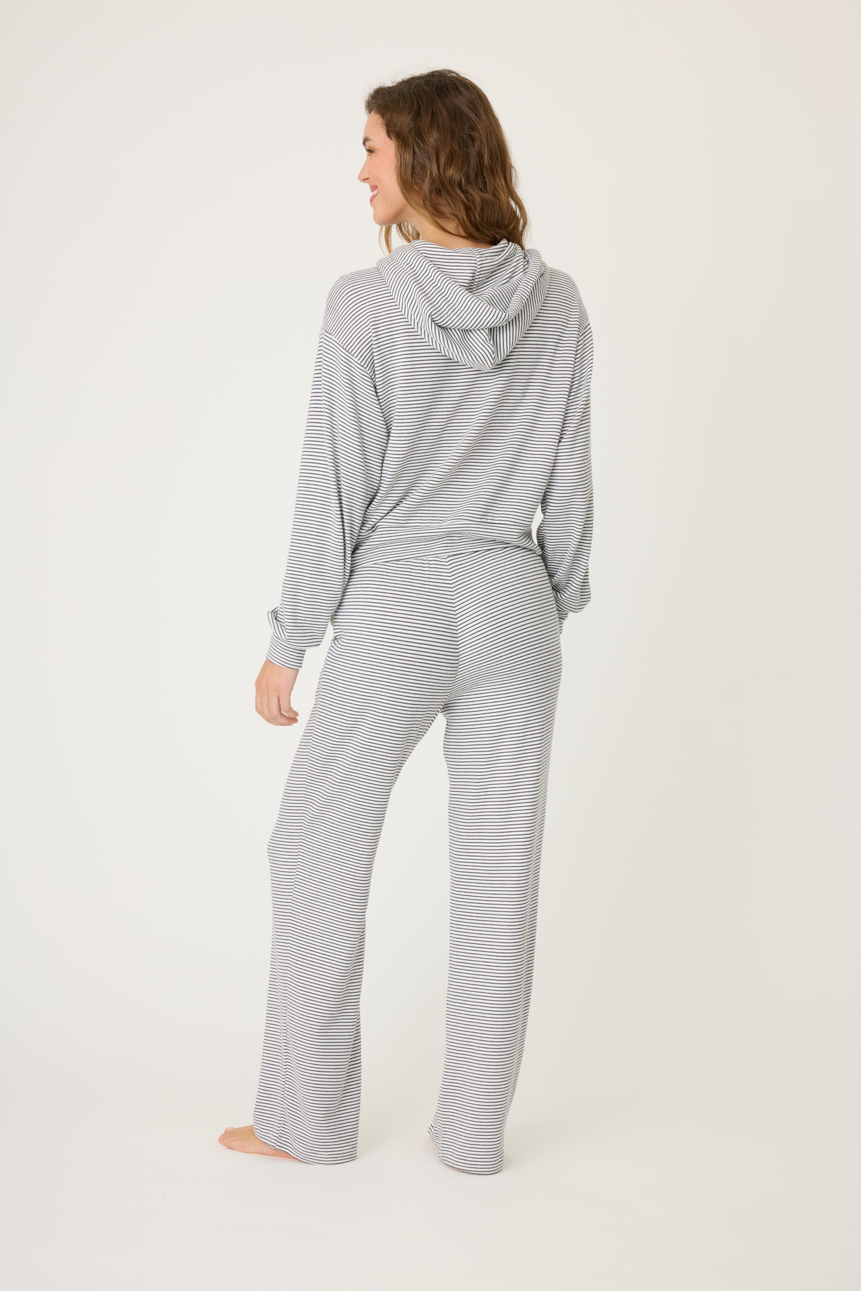 LIFE IS SWEET LONG PJ SET - CHARCOAL