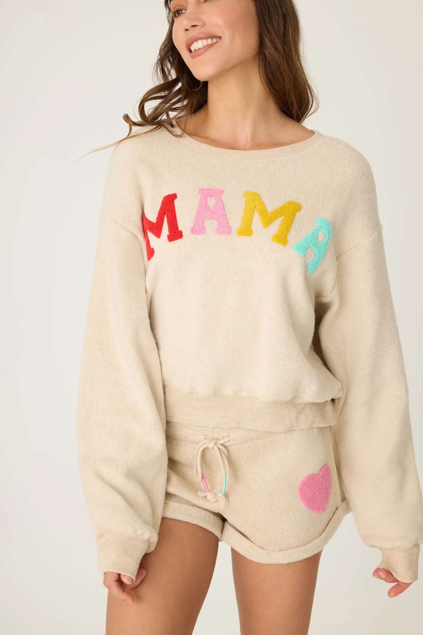 FOR THE MAMA'S EMBROIDERED TOP