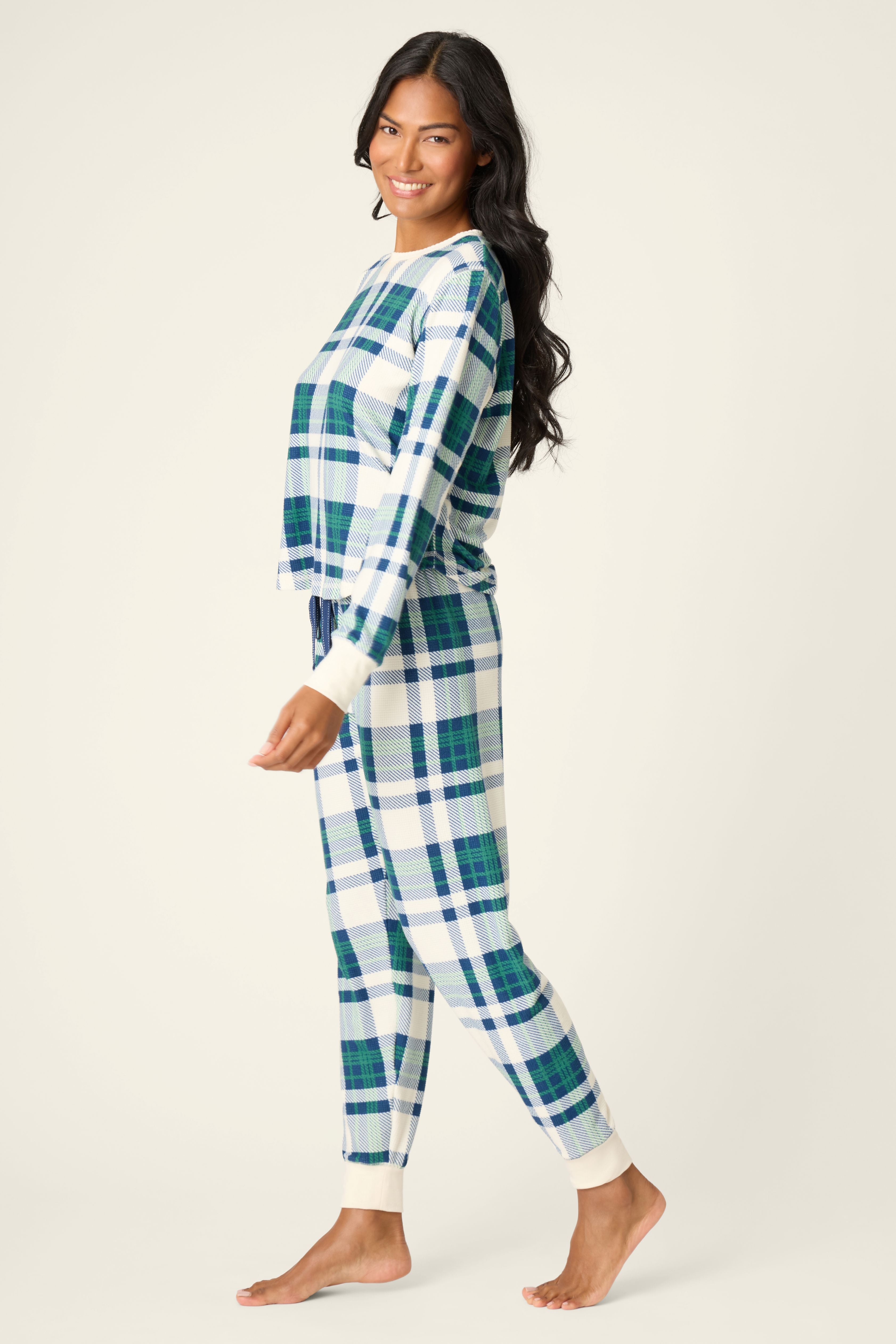 COZY LIFE PLAID VELOUR JAMMIE PANTS
