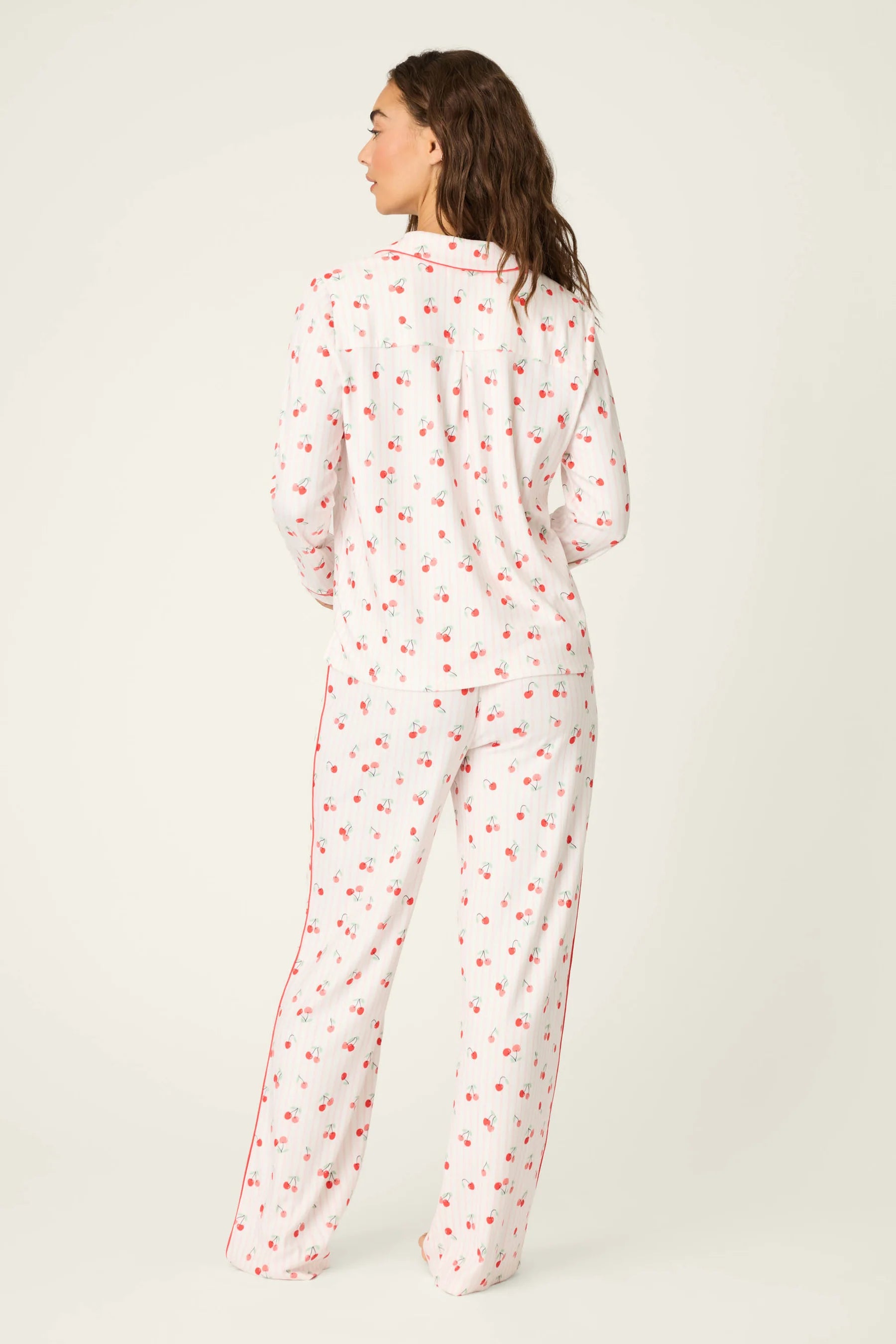VALENTINE'S DAY CHERRY PRINT PJ SET