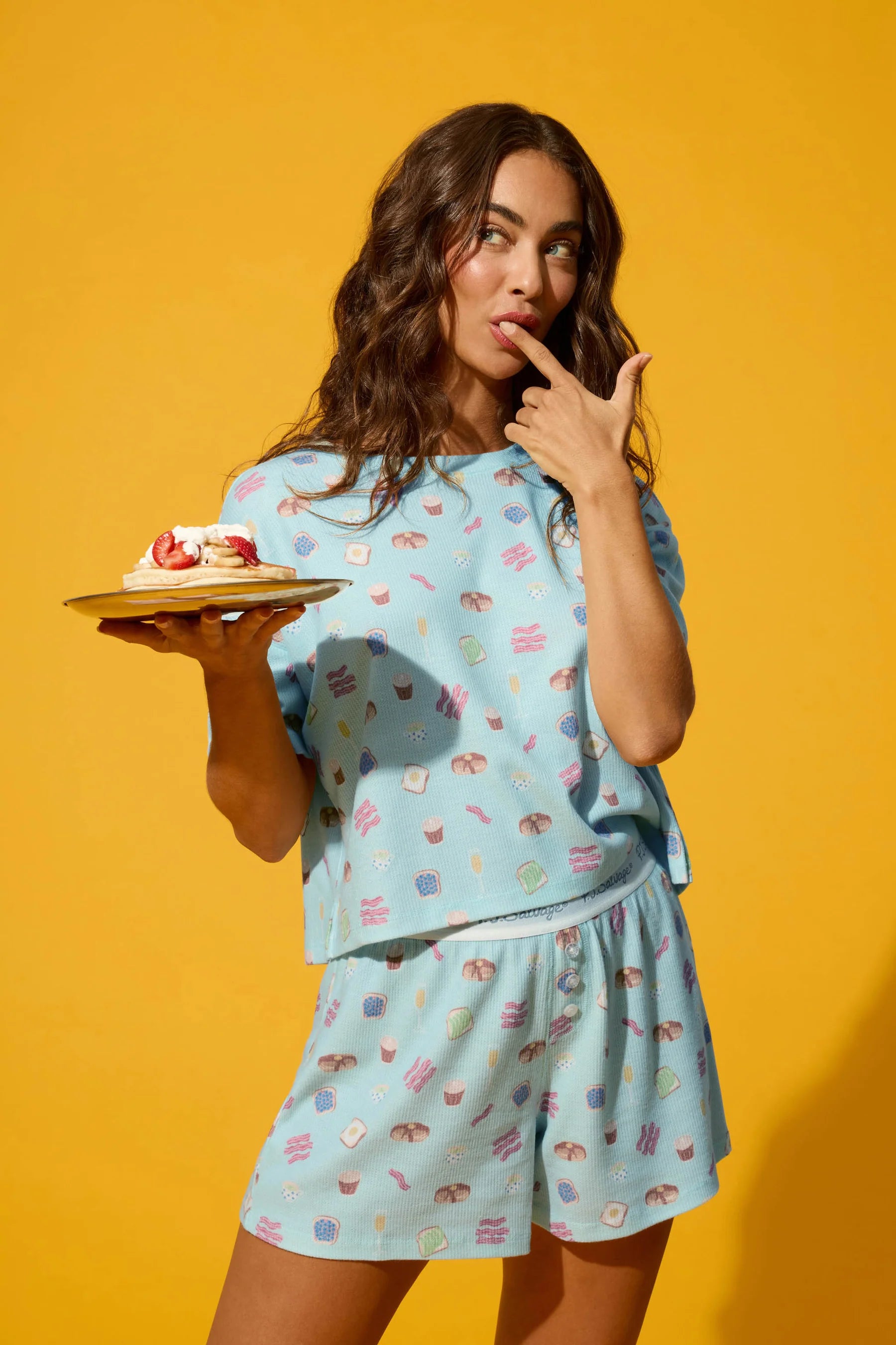 BOYFRIEND BOXER SUNDAY BRUNCH PJ SET