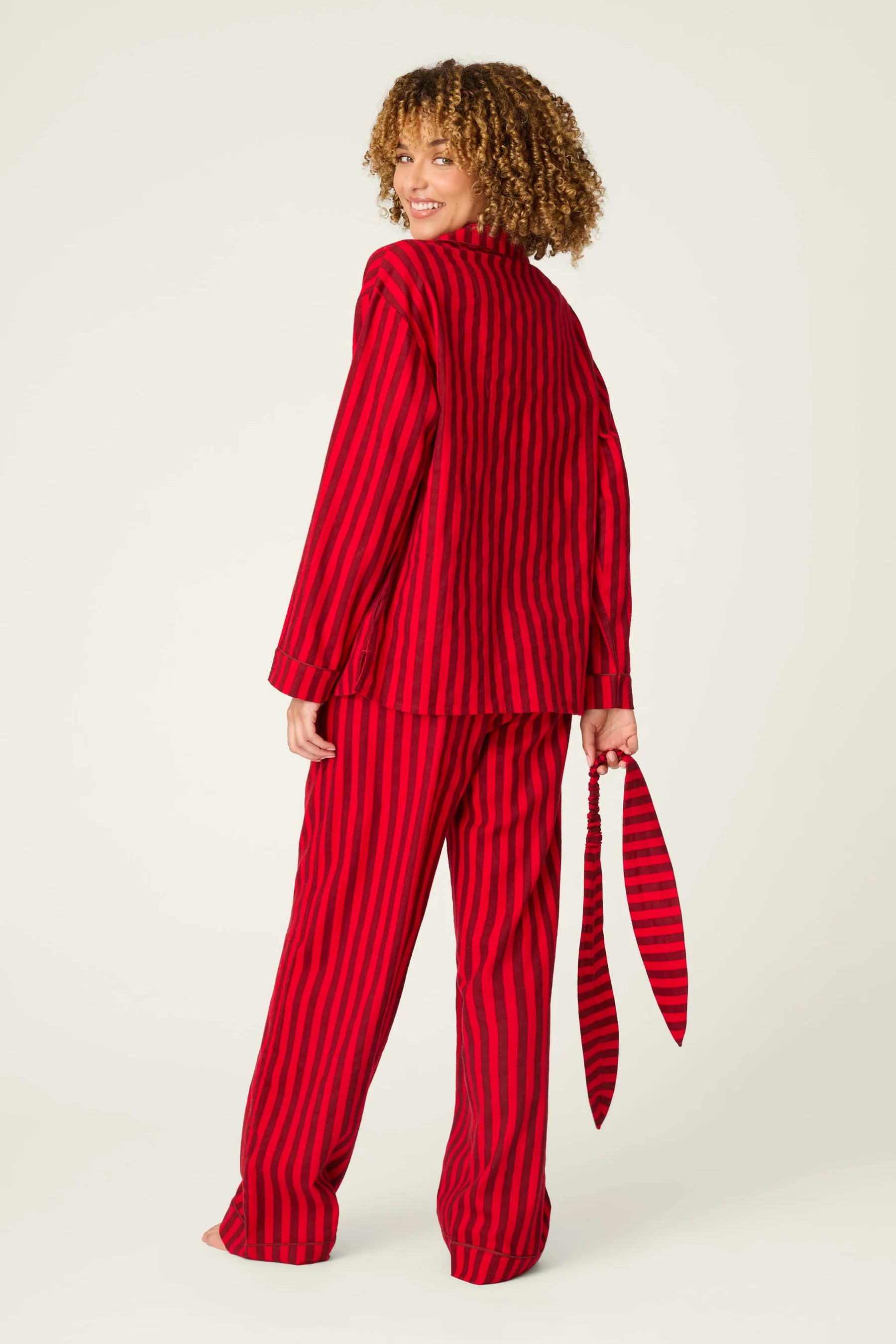 HOLIDAY BOW STRIPED PJ SET