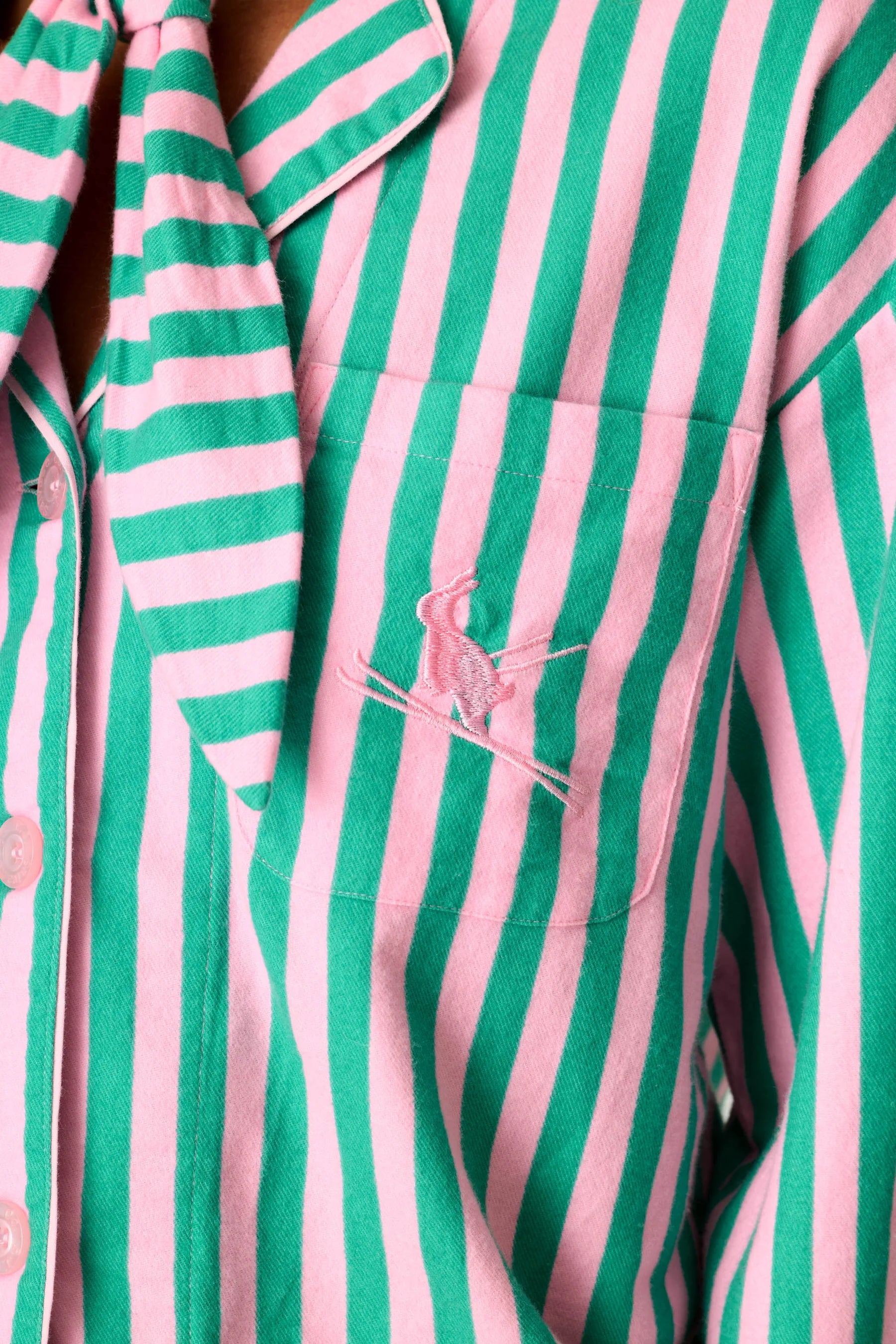 SKI BUNNY STRIPED PJ SET