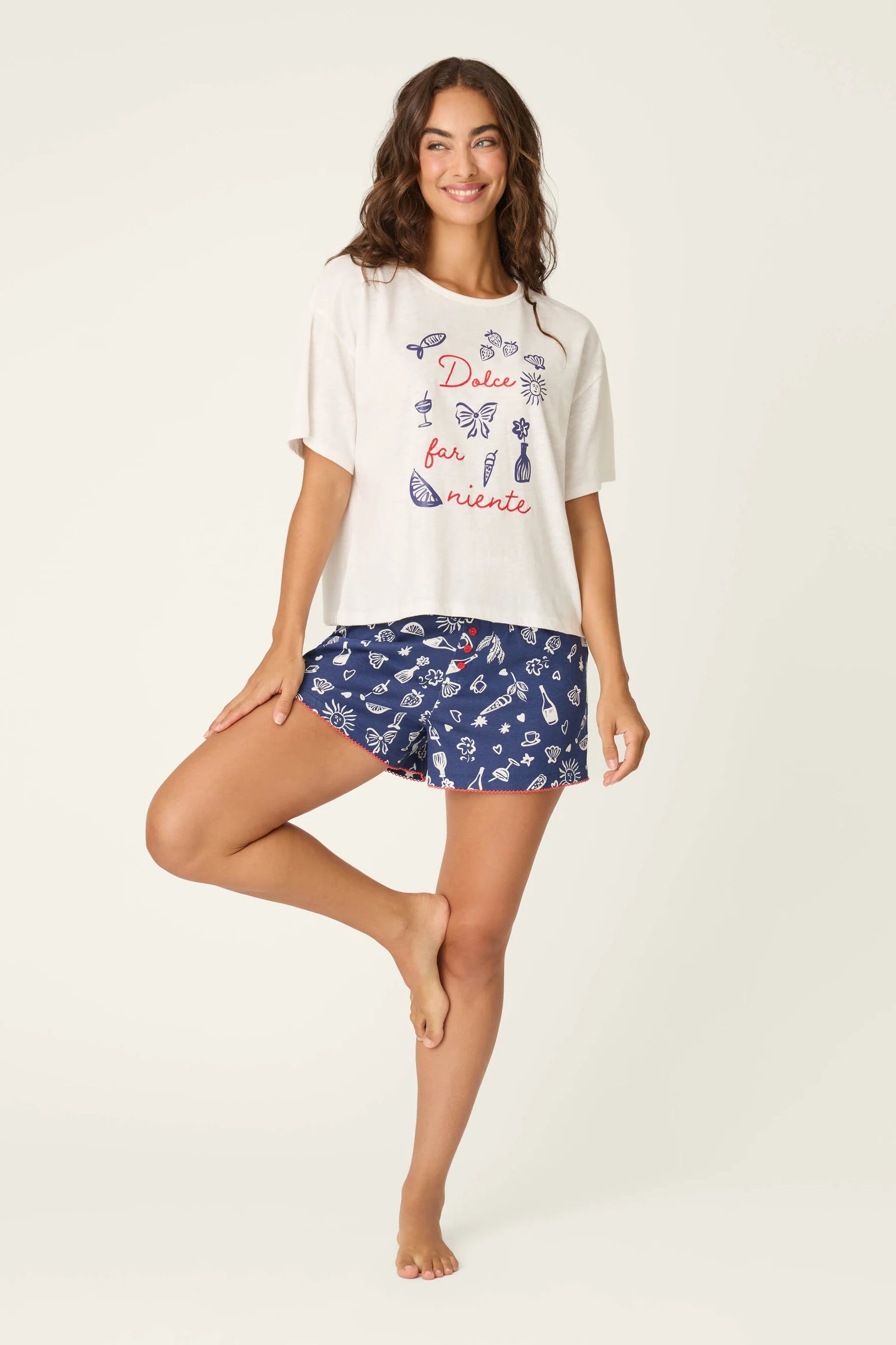 PLAYFUL PRINTS PJ SET - DOLCE FAR NIENTE