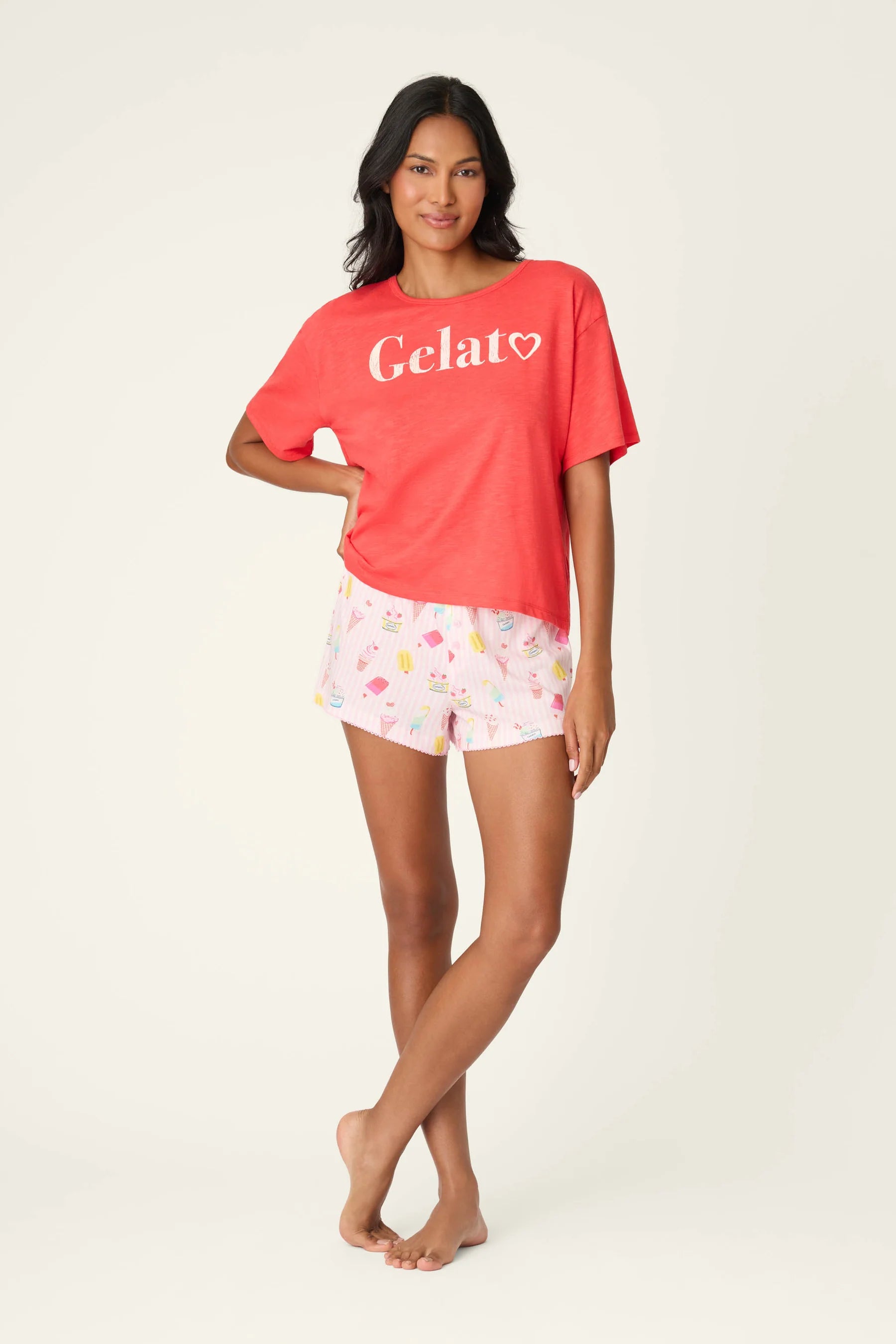 PLAYFUL PRINTS PJ SET - GELATO LOVE