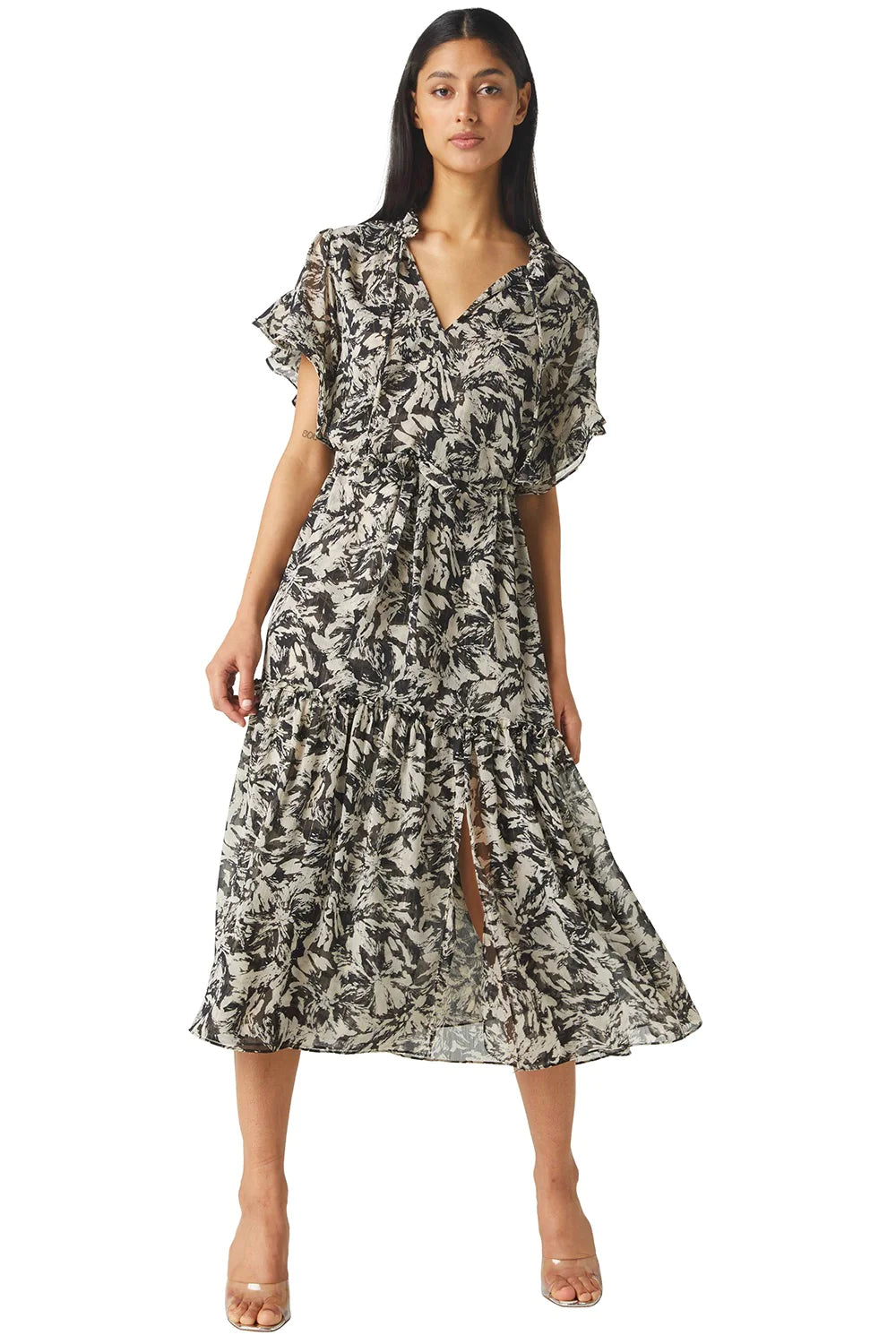RANJANA DRESS - TONAL ABSTRACT
