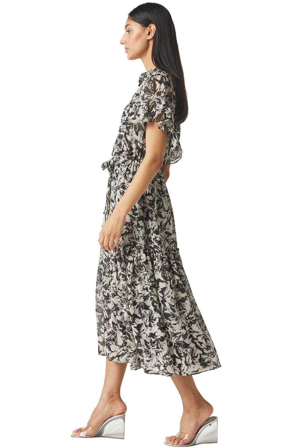 RANJANA DRESS - TONAL ABSTRACT