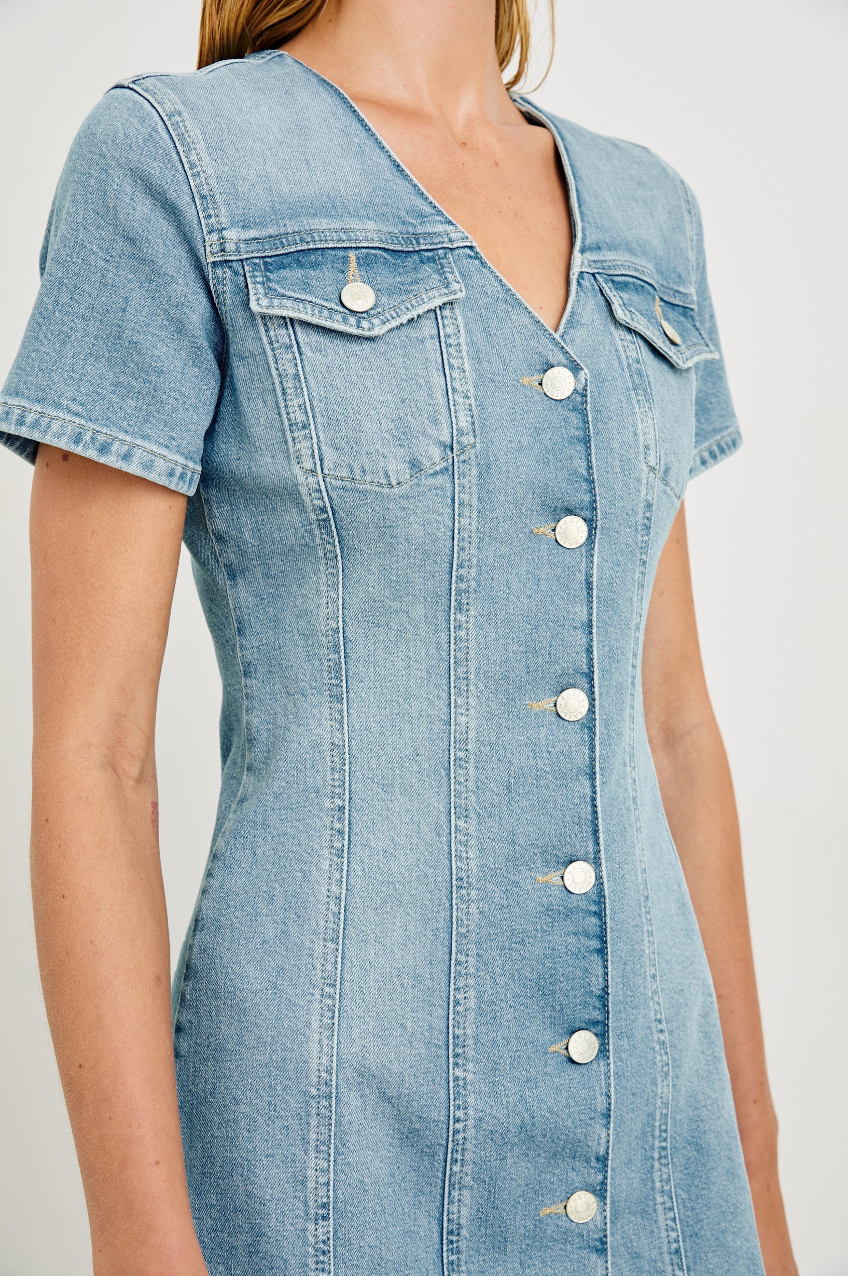 SARATOGA DRESS - FADED SEAGLASS