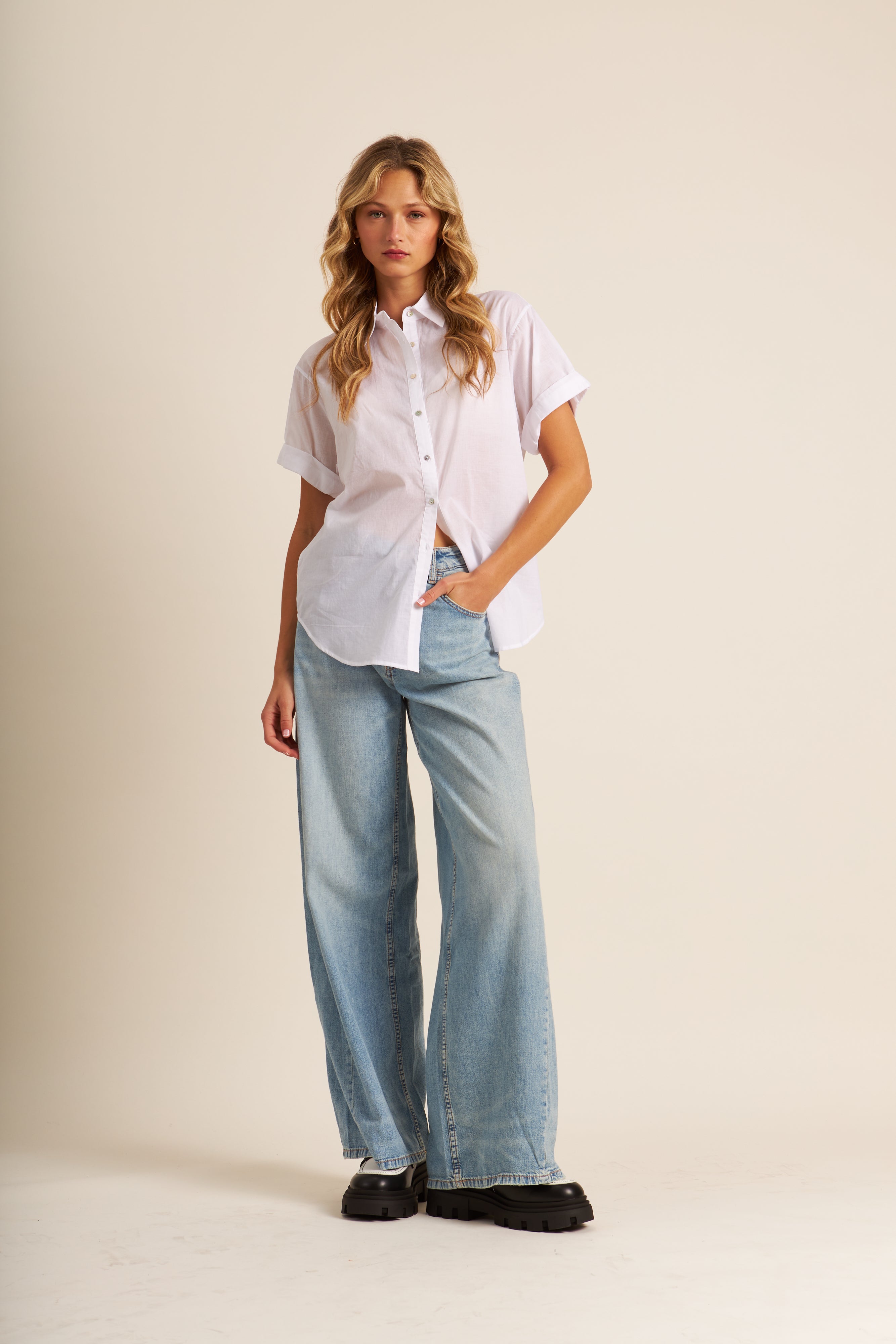 SHAY TOP - CHALK