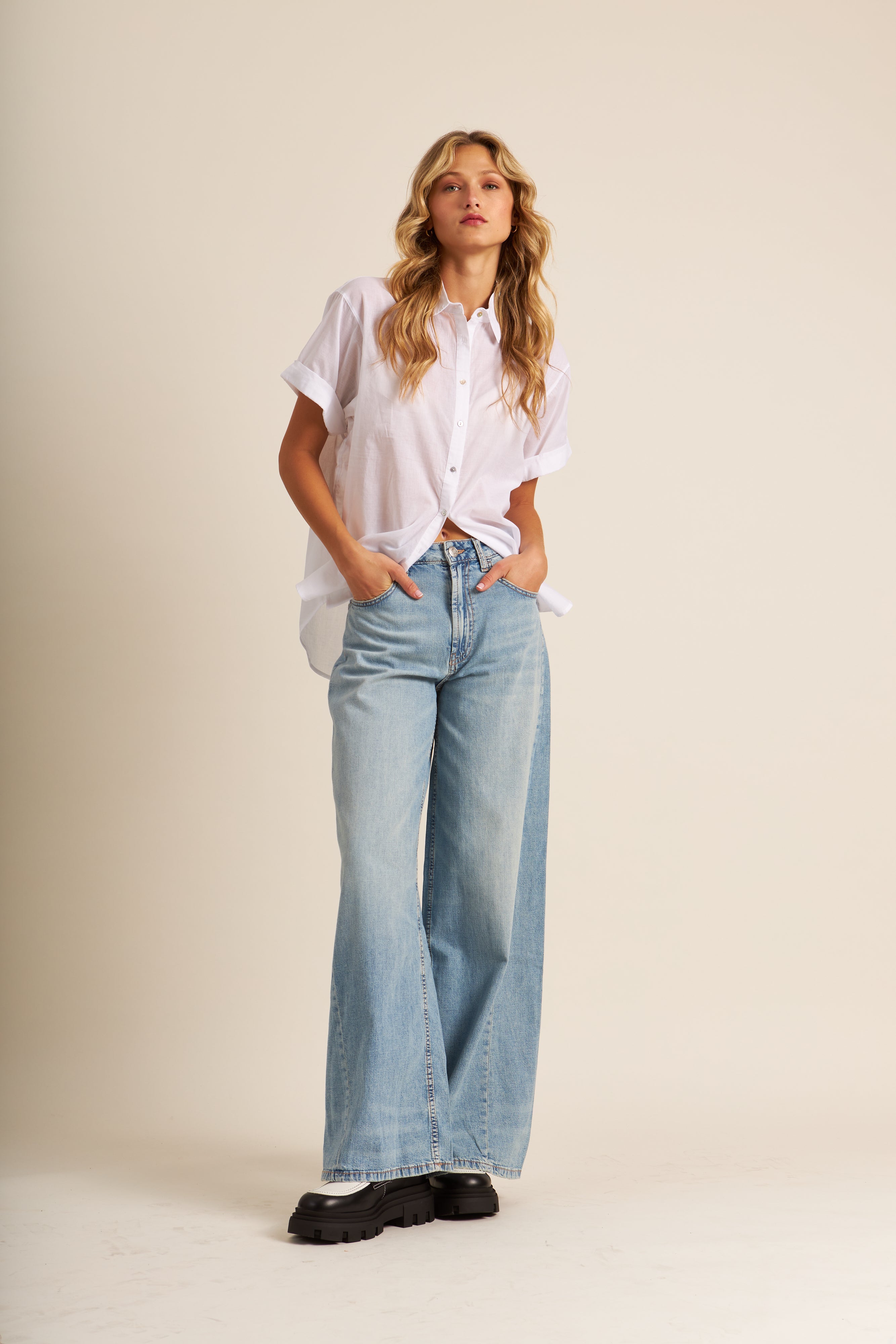 SHAY TOP - CHALK