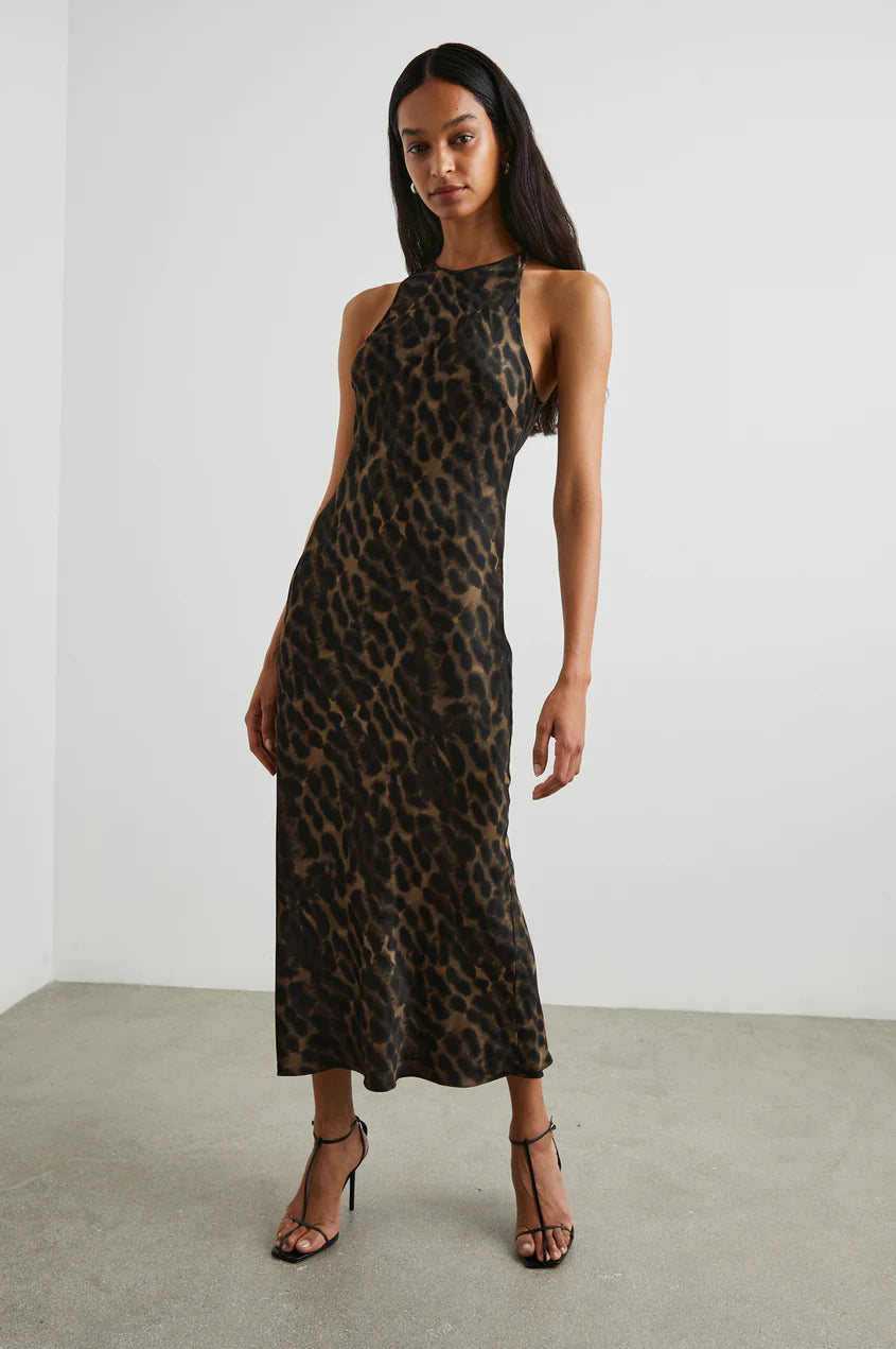 SOLENE DRESS - UMBER LEOPARD