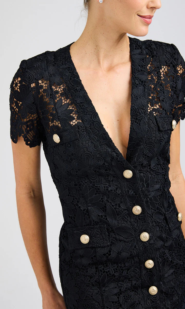 ANNE LACE DRESS - BLACK