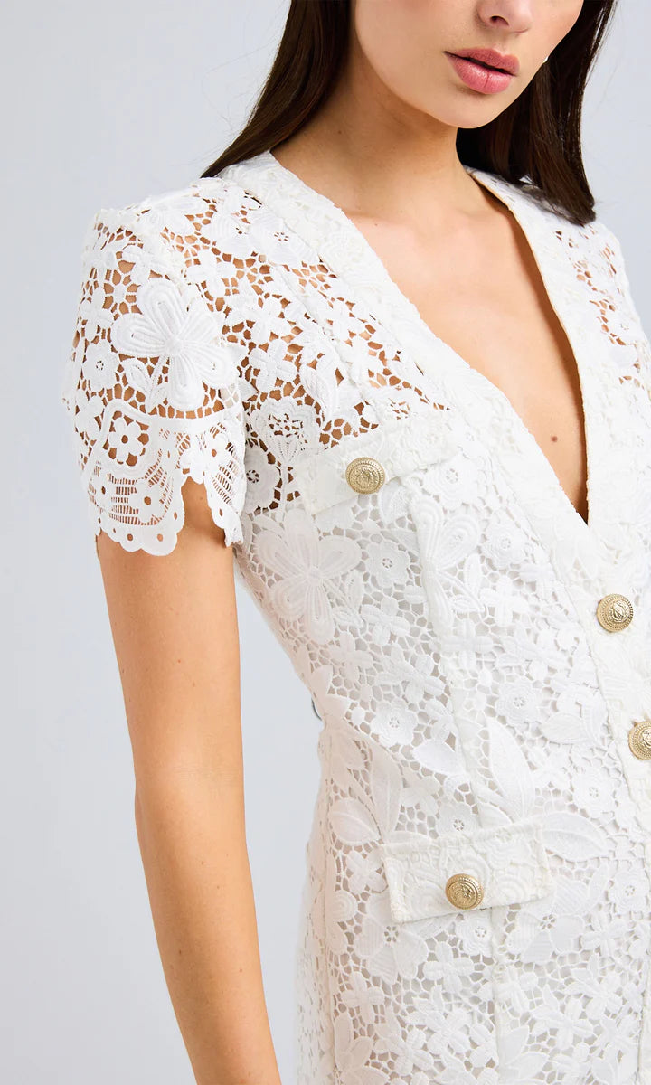 ANNE LACE DRESS - WHITE
