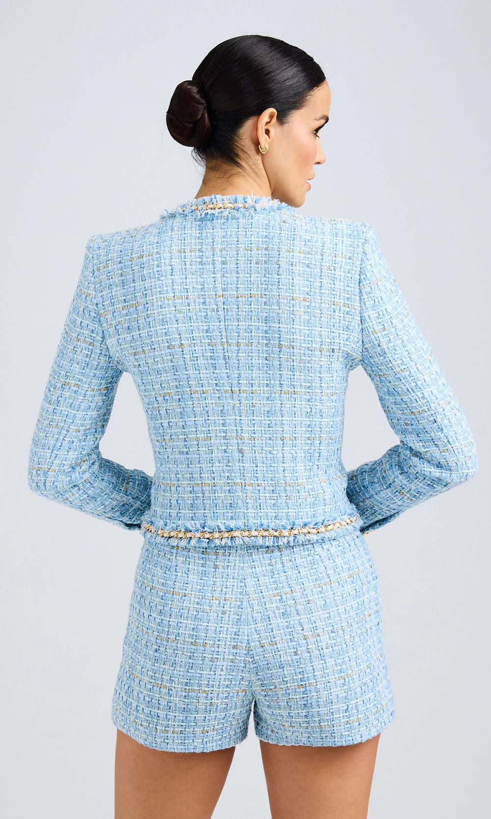 BETSY TWEED BLAZER - SKY BLUE