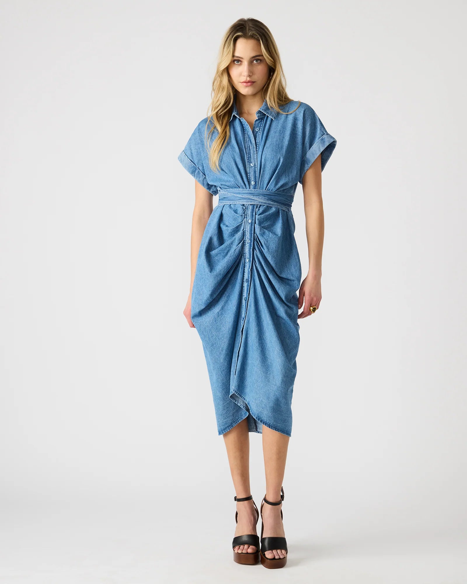 TORI DRESS - CHAMBRAY BLUE