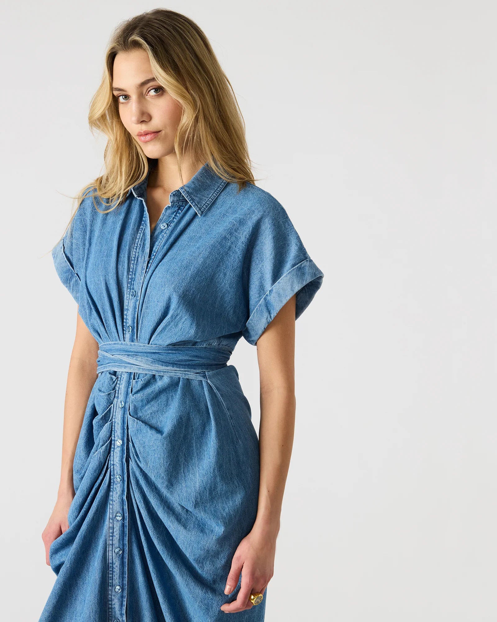 TORI DRESS - CHAMBRAY BLUE