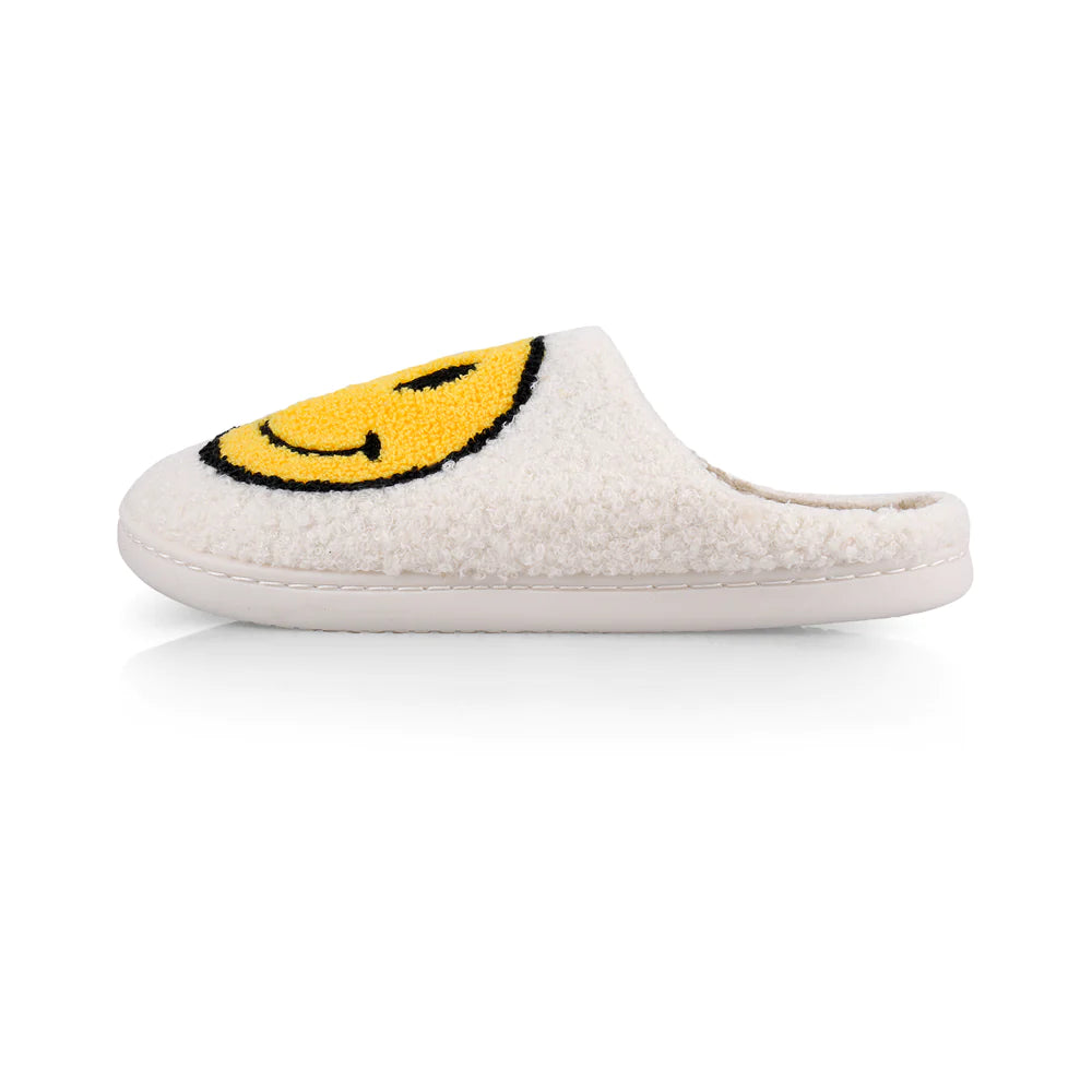 TEDDY SMILEY SLIPPERS - CREAM