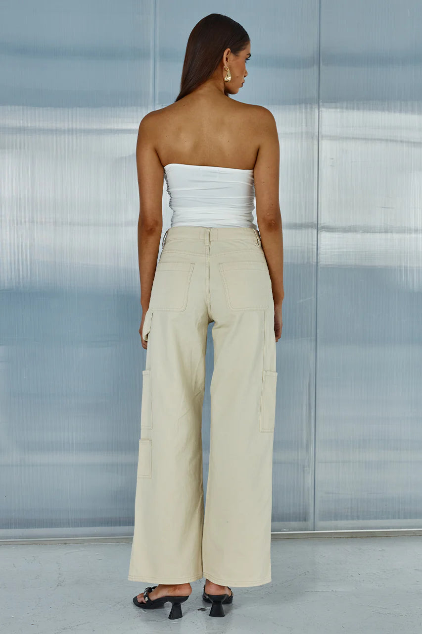 SATARI STRAPLESS TOP - WHITE