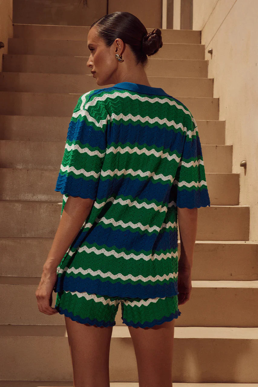 CAM SHORT - GREEN/BLUE