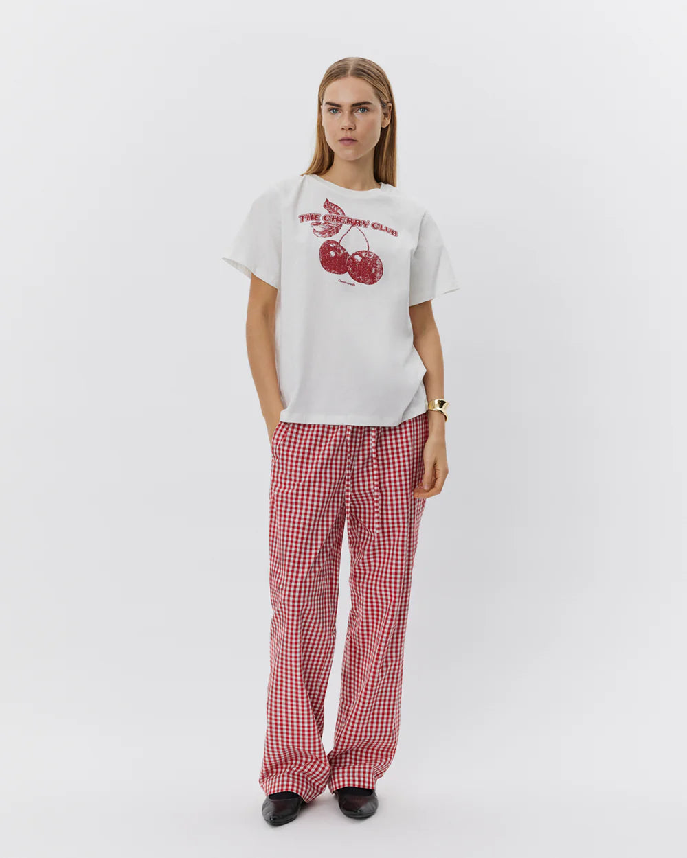 ZENASW T-SHIRT - SNOW WHITE RED