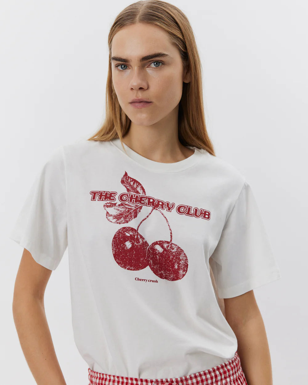 ZENASW T-SHIRT - SNOW WHITE RED