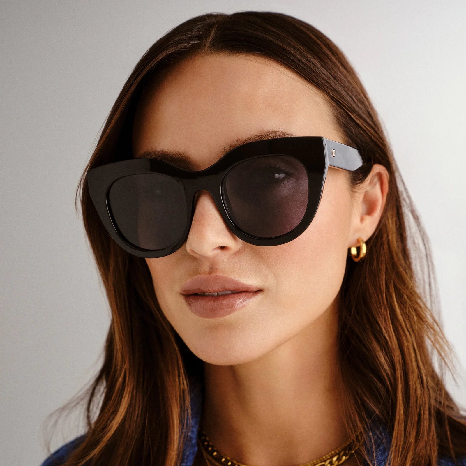 AIR HEART SUNGLASSES - BLACK POLARISED