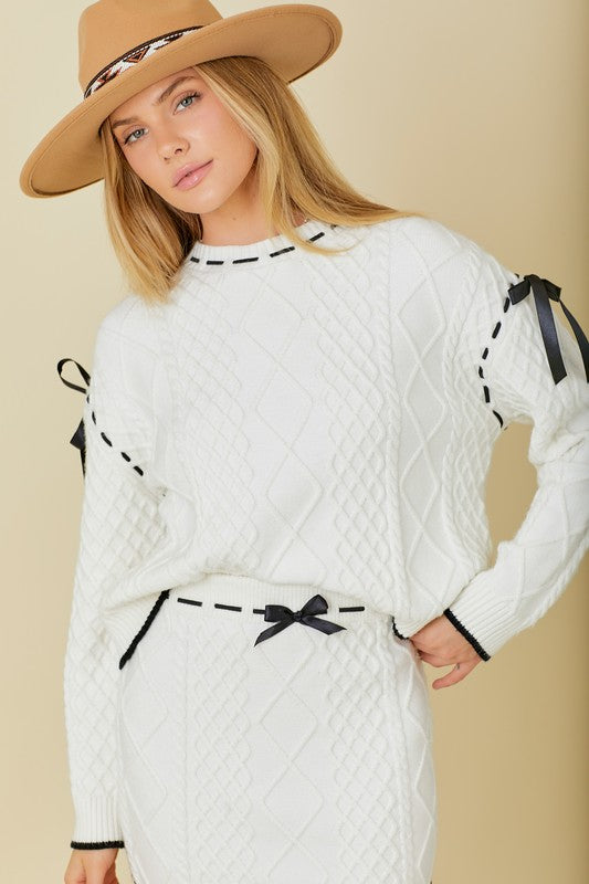 SIENNA CABLE KNIT SWEATER