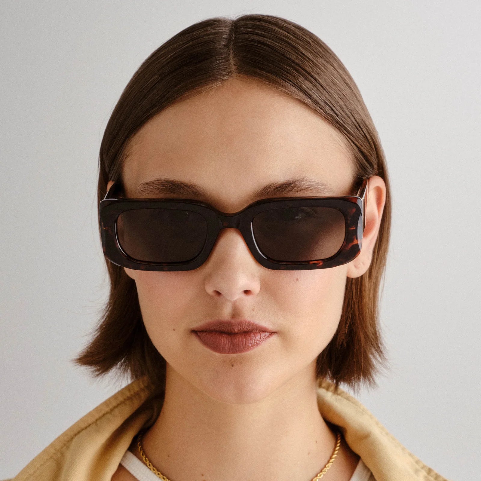 RIPPLED REBEL SUNGLASSES - TORT
