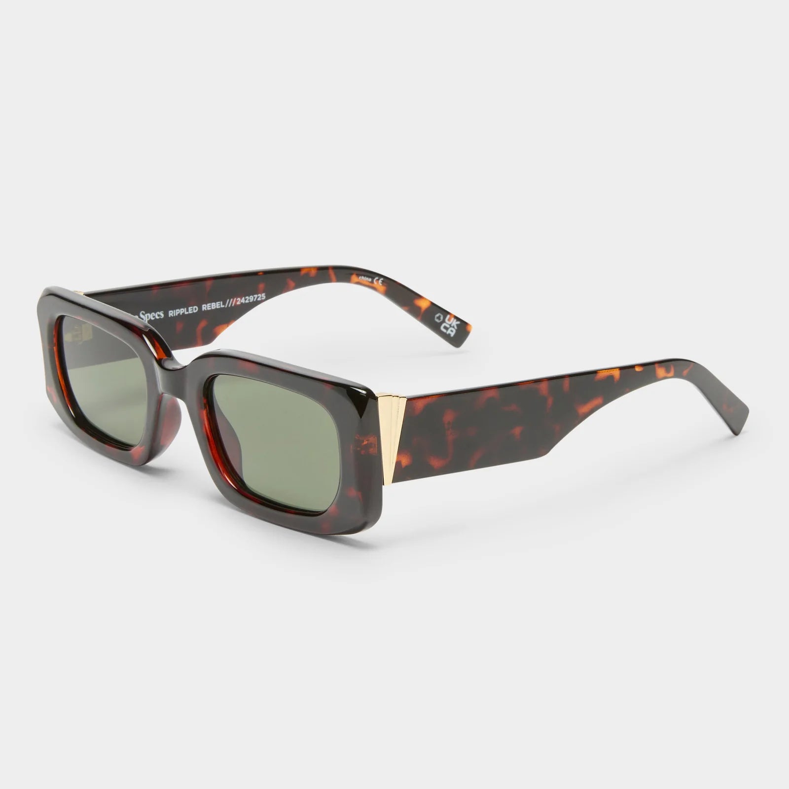 RIPPLED REBEL SUNGLASSES - TORT