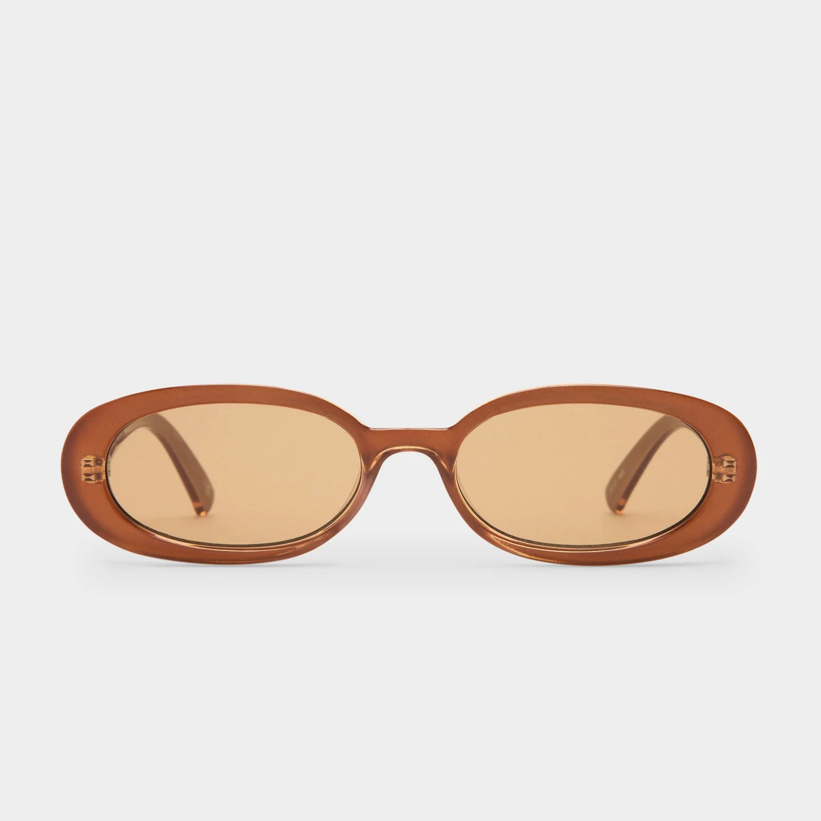 OUTTA LOVE SUNGLASSES - CARAMEL TAN TINT