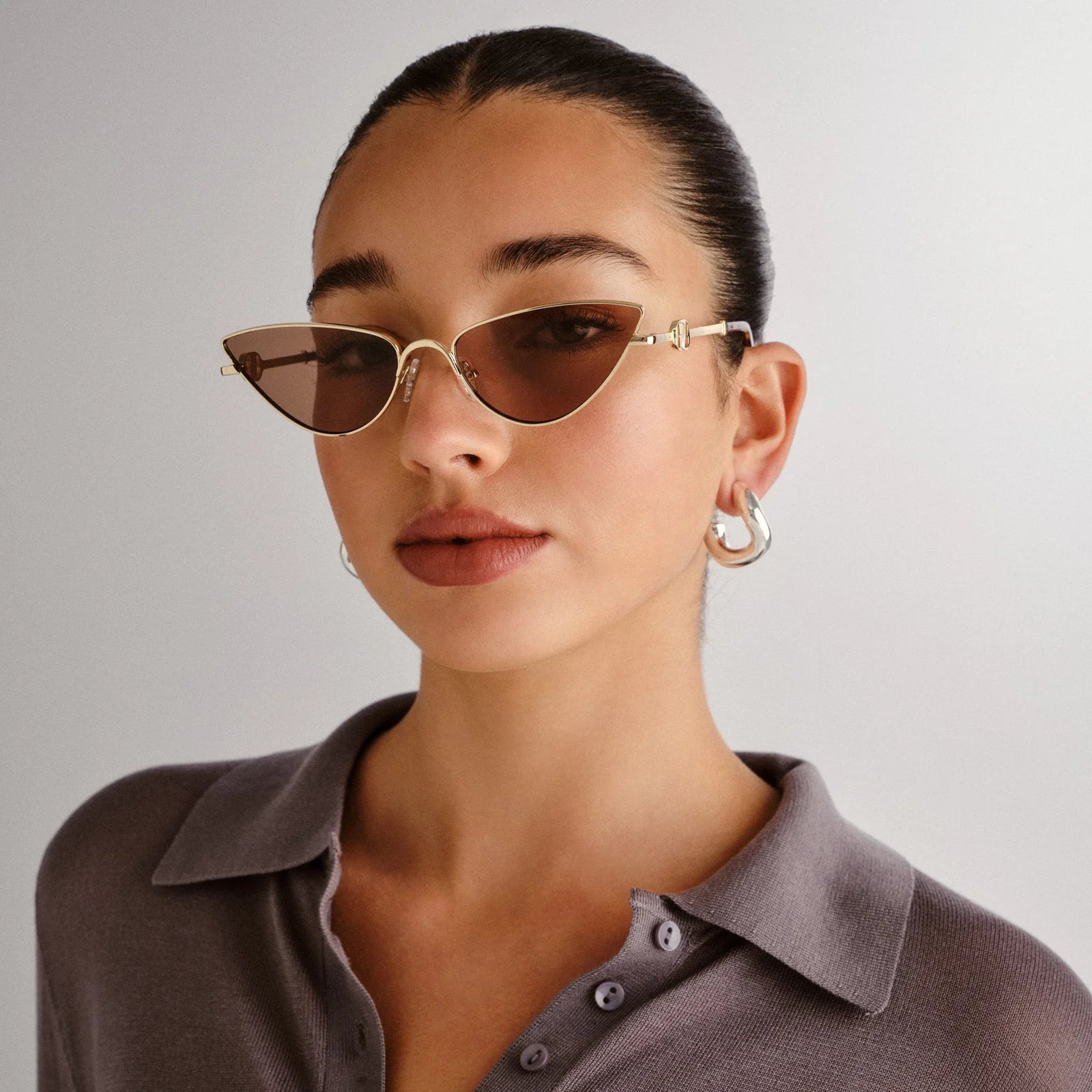 THE SOIREE SUNGLASSES - BRIGHT GOLD/BROWN