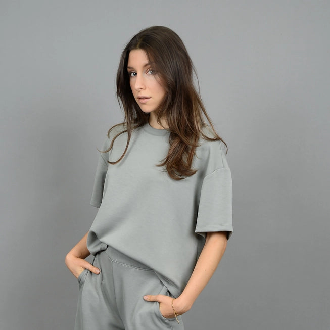 TESS KNIT TEE - SAGE