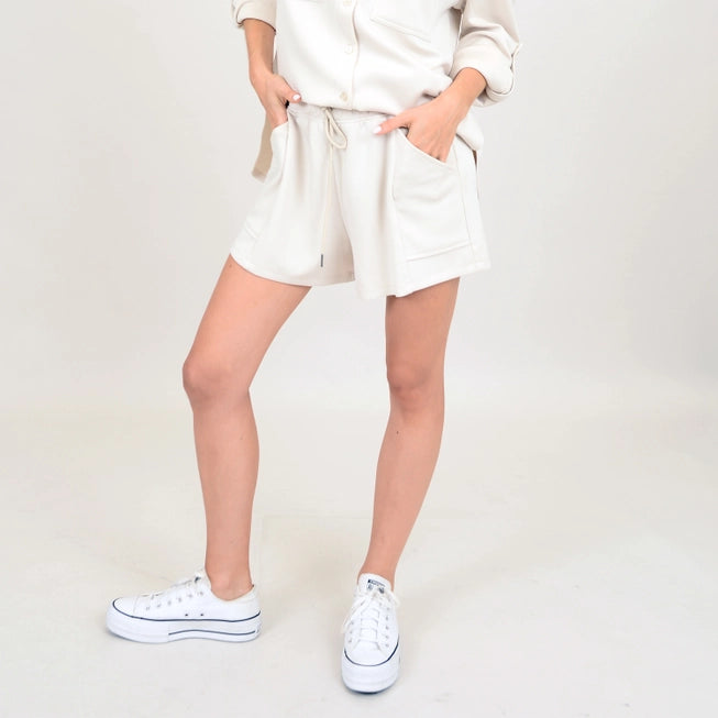 SENZA KNIT SHORT - STONE