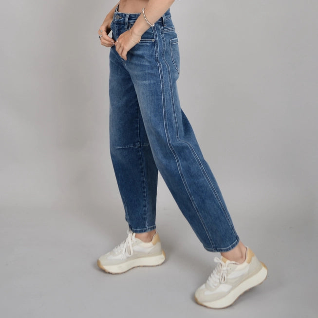 BARNI ZIP UP PANT - DARK WASH