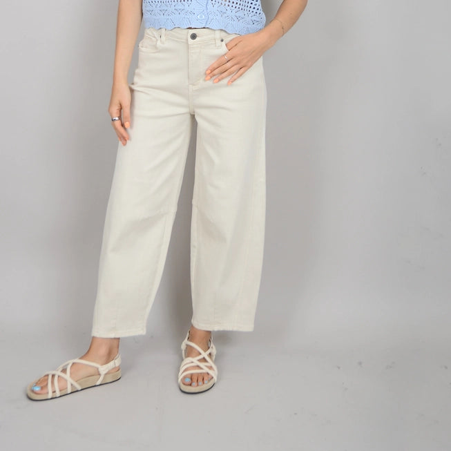 BARNI ZIP UP PANT - NATURAL