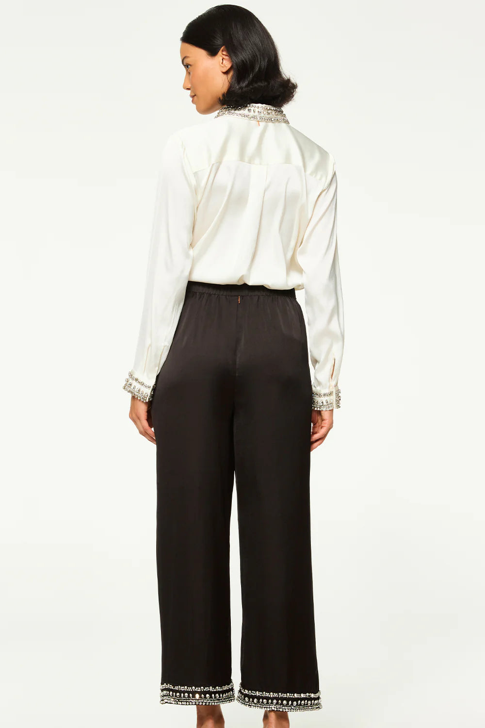 ELLIE TOP - IVORY SATIN