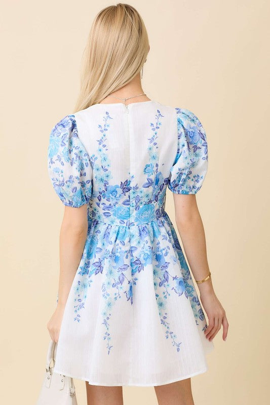TANIA PUFF SLEEVE MINI DRESS