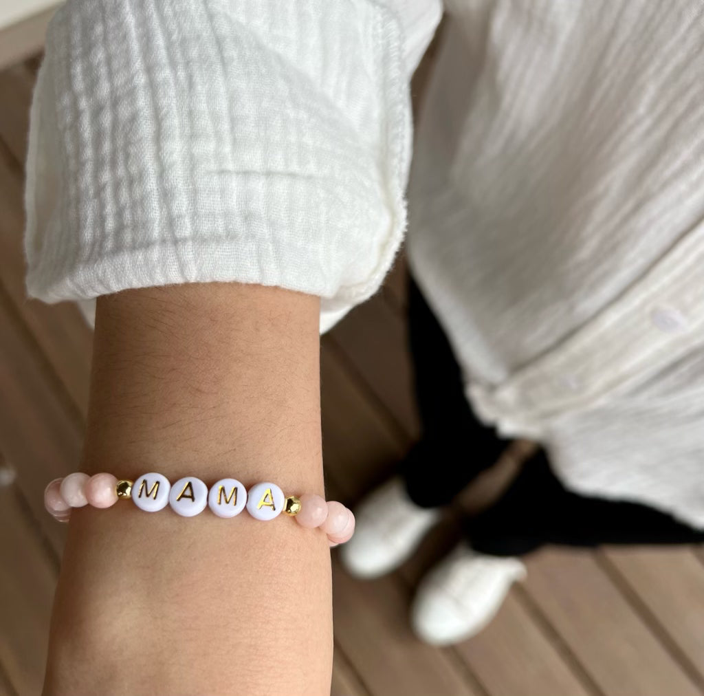 MAMA BRACELET - PINK BEADS
