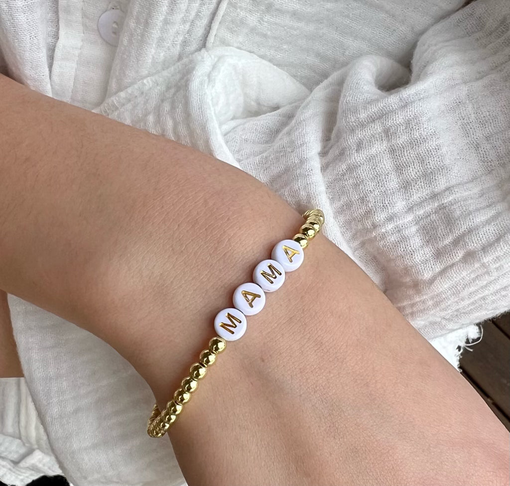 MAMA BRACELET - GOLD BEADS