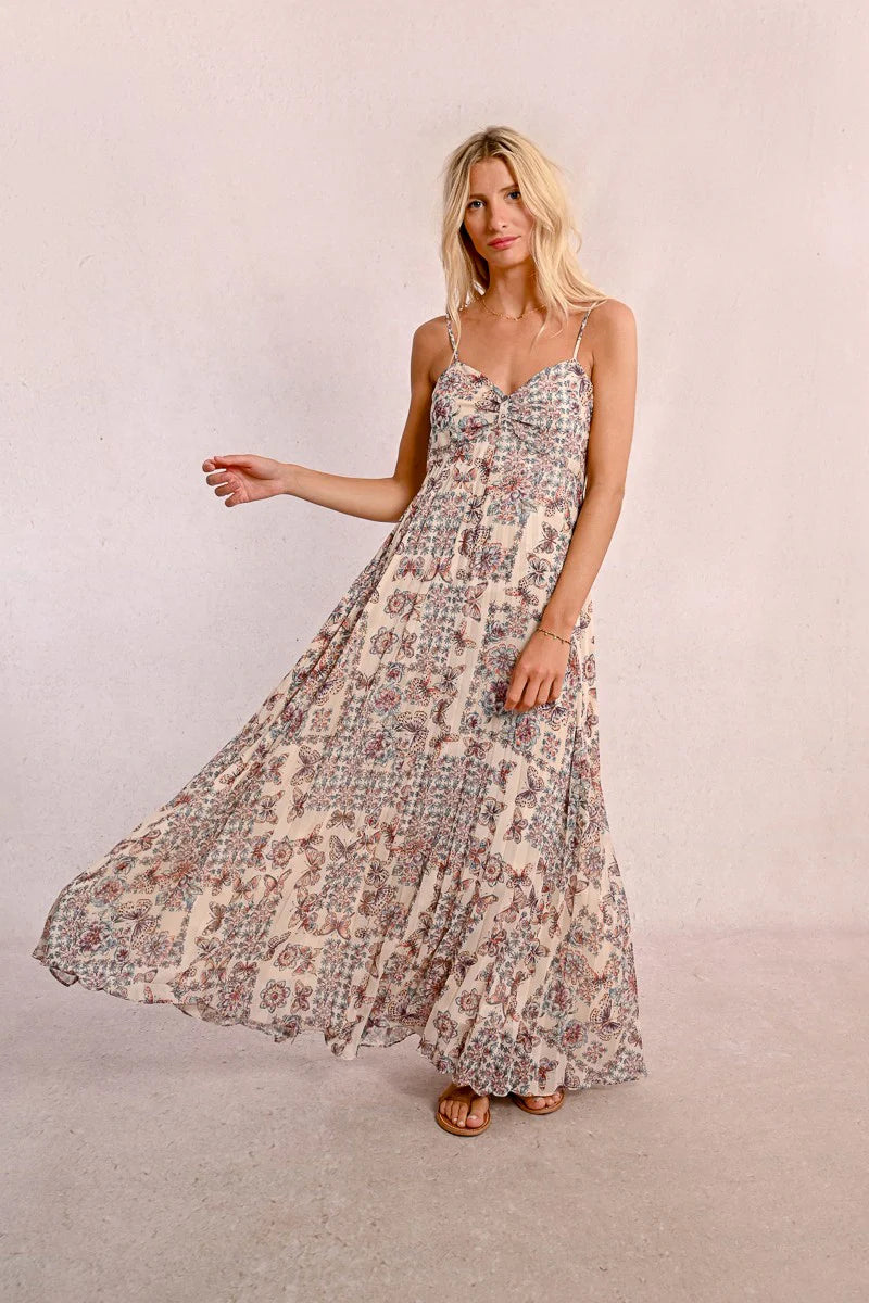 CREME CAPUCINE LONG DRESS