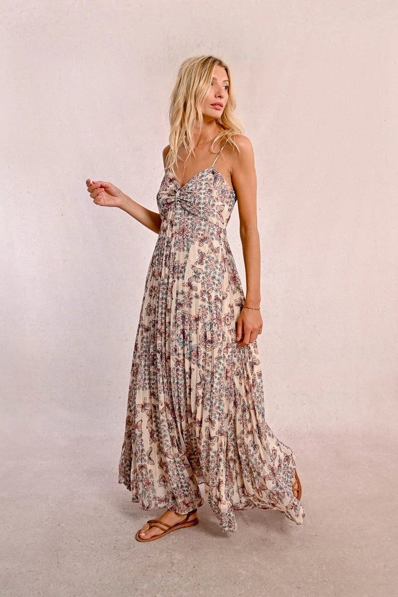 CREME CAPUCINE LONG DRESS