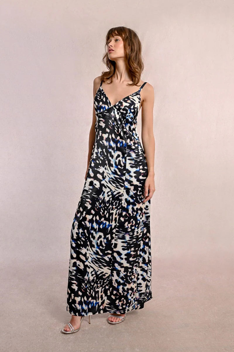 ANIMAL PRINTED MAXI DRESS