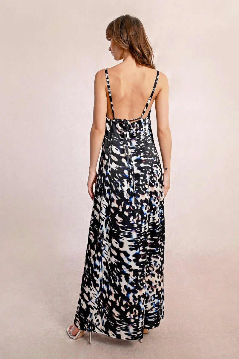ANIMAL PRINTED MAXI DRESS