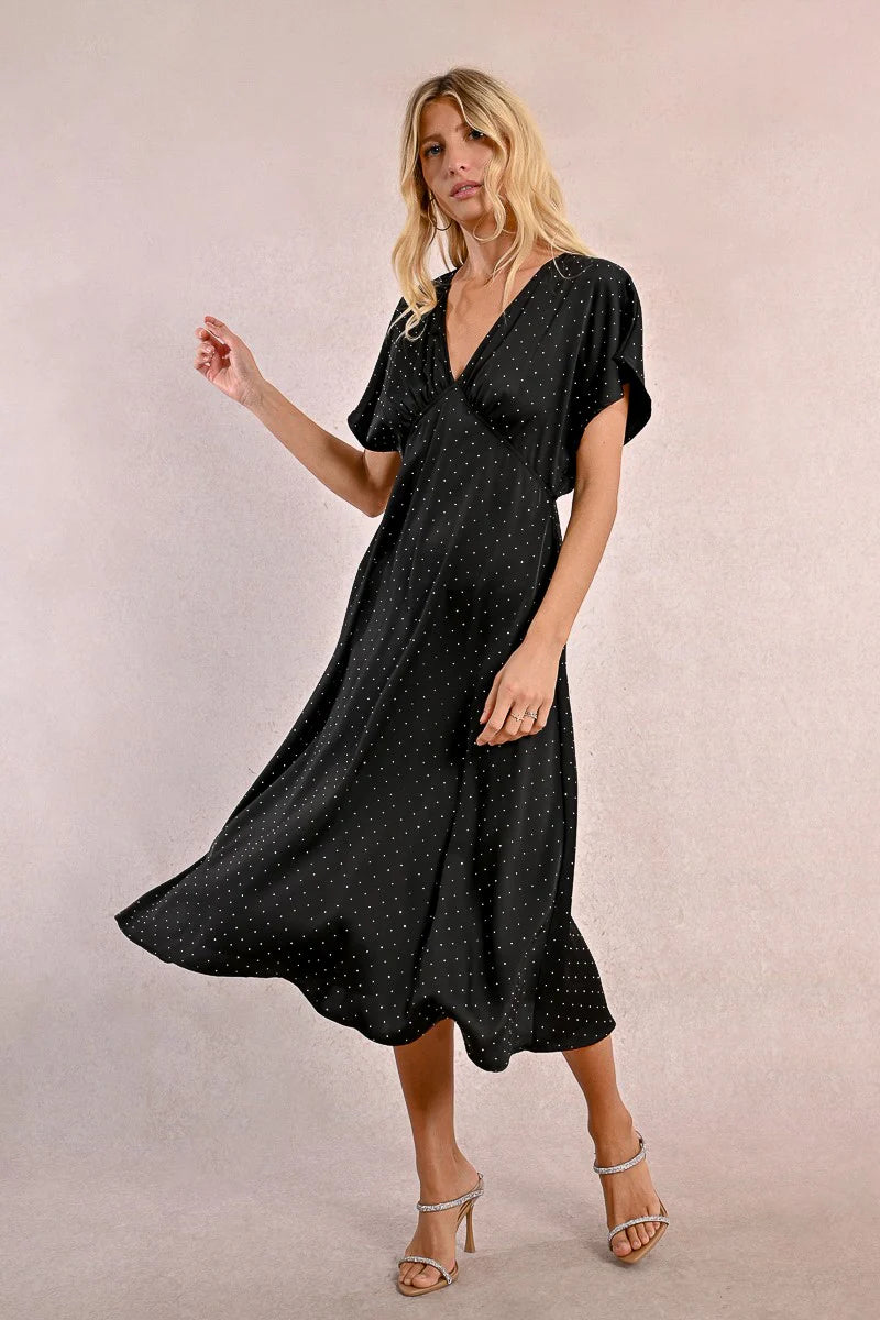 LONG SATIN DRESS